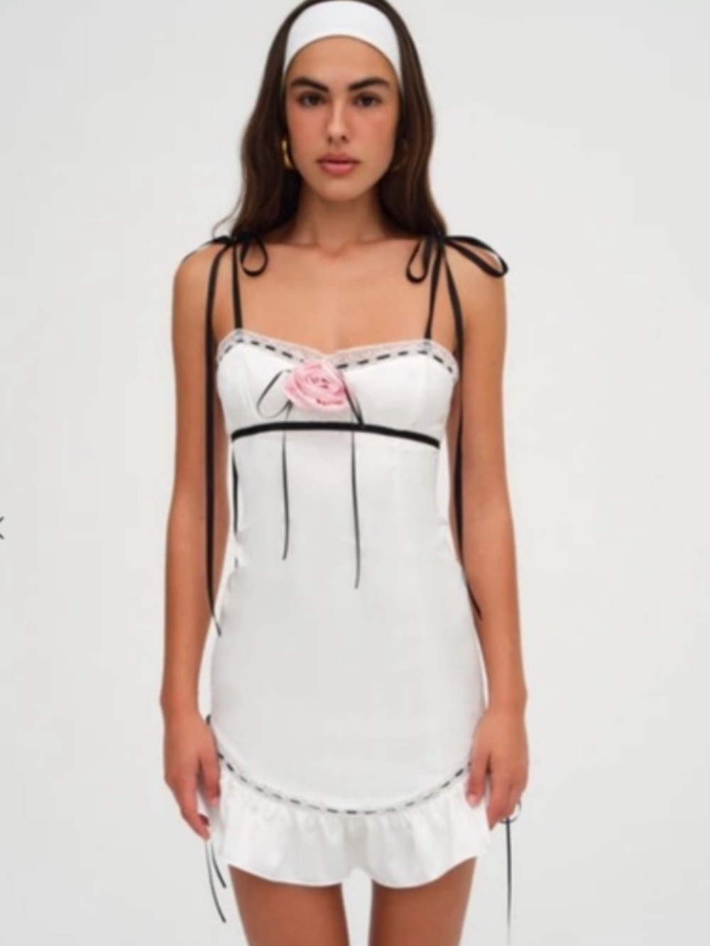 NEW For Love and Lemons Iniko mini dress white small - Picture 2 of 6